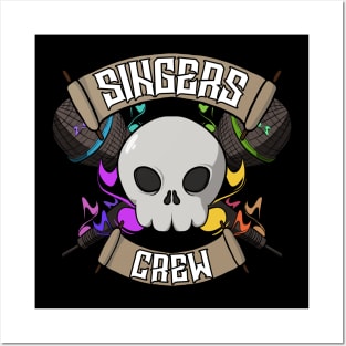 Singers crew Jolly Roger pirate flag Posters and Art